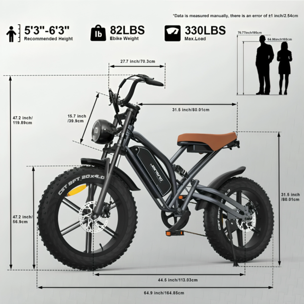 Jansno E-Bike 750W 20" Fat Tire